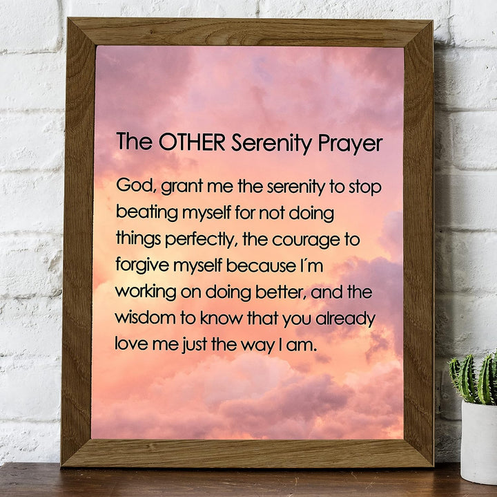 The Other Serenity Prayer- Inspirational Christian Wall Art -8 x 10"- Scripture Wall Print- Ready to Frame. Modern Home- Church- Office Decor- Christian Gifts. Inspiring &amp; Encouraging for All!