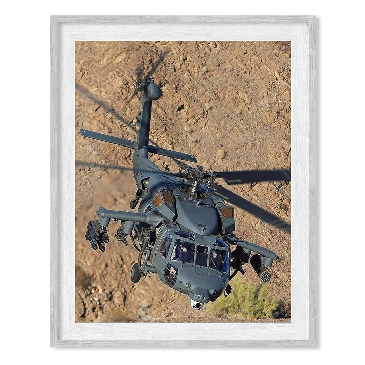 HH-60 Pave Hawk Military Helicopter - 8 x 10" US Air Force Wall Decor Print -Ready To Frame. Perfect Decor for Home-Office-Military-Man Cave-Garage. Great Gift for Active Duty &amp; Veterans