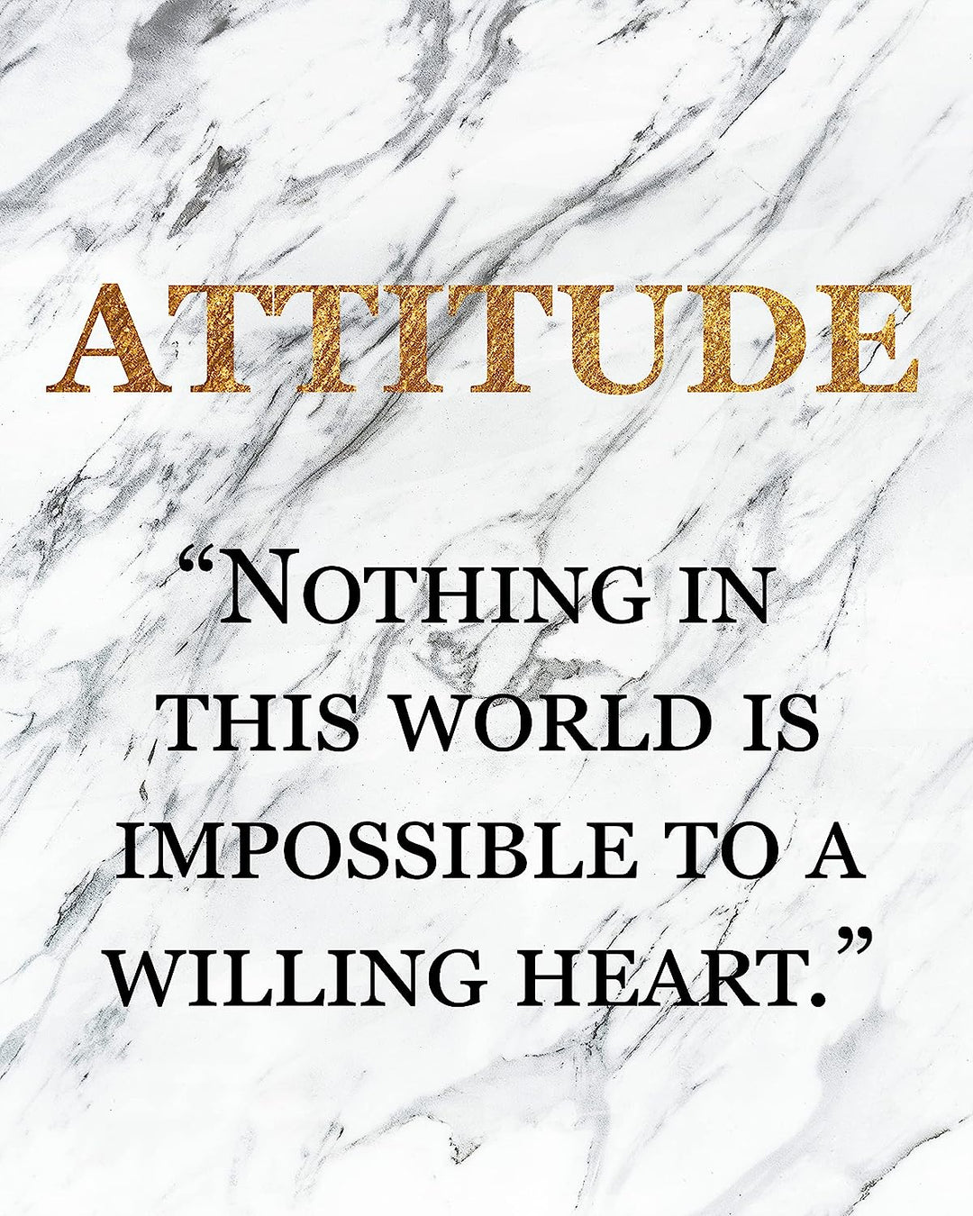 Success Traits &amp; Quotes Wall Art-4 Print Set-8 x 10"s Motivational Art Wall Prints-Ready to Frame. DESIRE-BELIEF-GOALS-ATTITUDE. Gold &amp; Granite Design-Home, Class &amp; Office D?cor. Grad-Executive Gift.