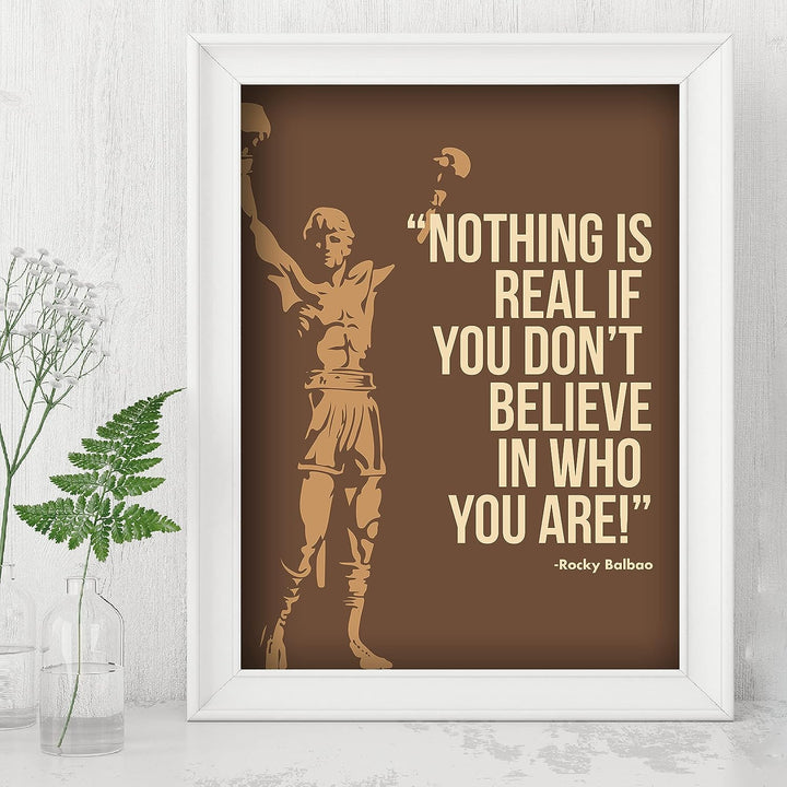 Rocky Balboa Quotes Wall Art-"Nothing Is Real-If Don&