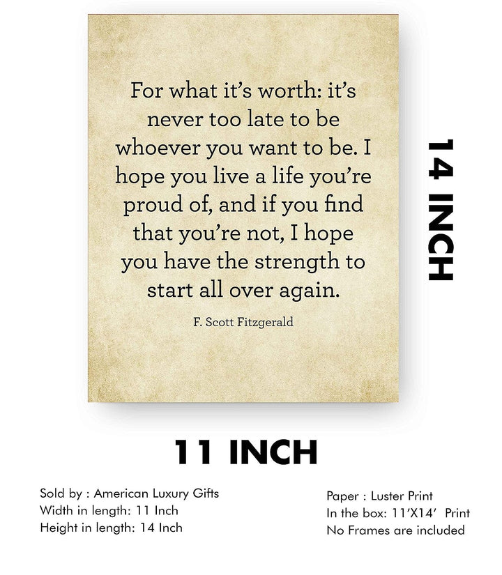 F. Scott Fitzgerald Quotes-"For What It&