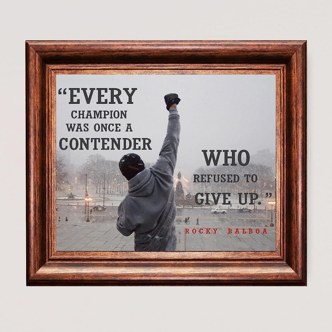 Every Champion - Motivational Wall Art, Rocky Balboa Quotes Picture Print, Inspirational Wall Art Decoration Perfect for Home Decor, Office &amp; Gym Decor