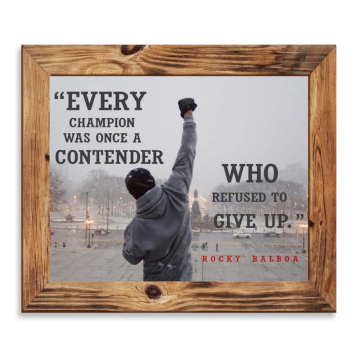 Every Champion - Motivational Wall Art, Rocky Balboa Quotes Picture Print, Inspirational Wall Art Decoration Perfect for Home Decor, Office &amp; Gym Decor