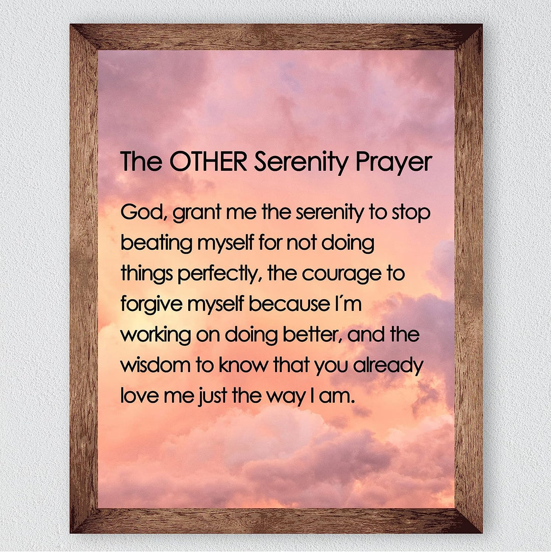 The Other Serenity Prayer- Inspirational Christian Wall Art -8 x 10"- Scripture Wall Print- Ready to Frame. Modern Home- Church- Office Decor- Christian Gifts. Inspiring &amp; Encouraging for All!