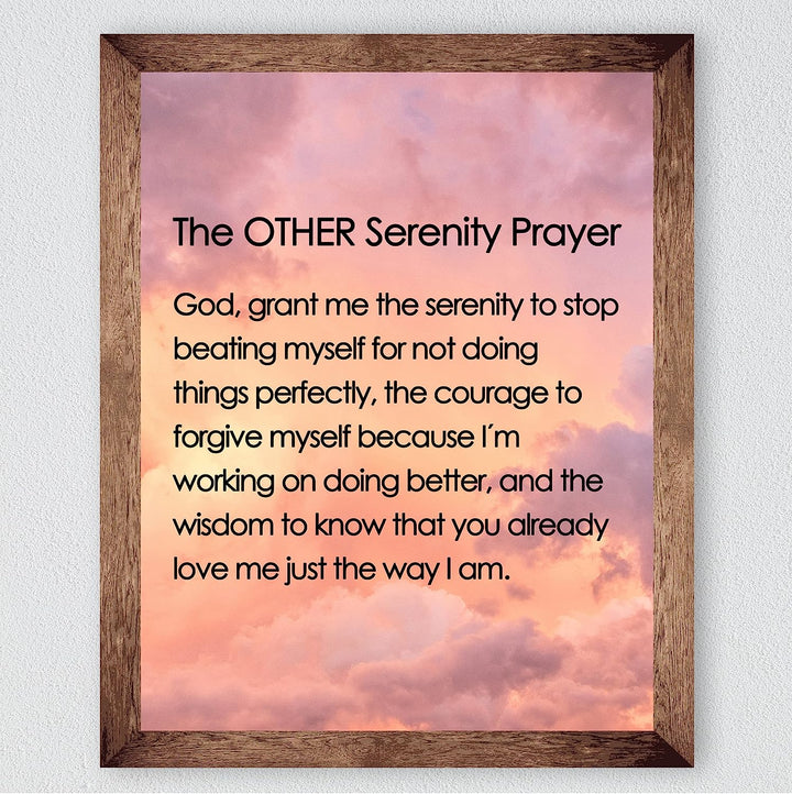The Other Serenity Prayer- Inspirational Christian Wall Art -8 x 10"- Scripture Wall Print- Ready to Frame. Modern Home- Church- Office Decor- Christian Gifts. Inspiring &amp; Encouraging for All!