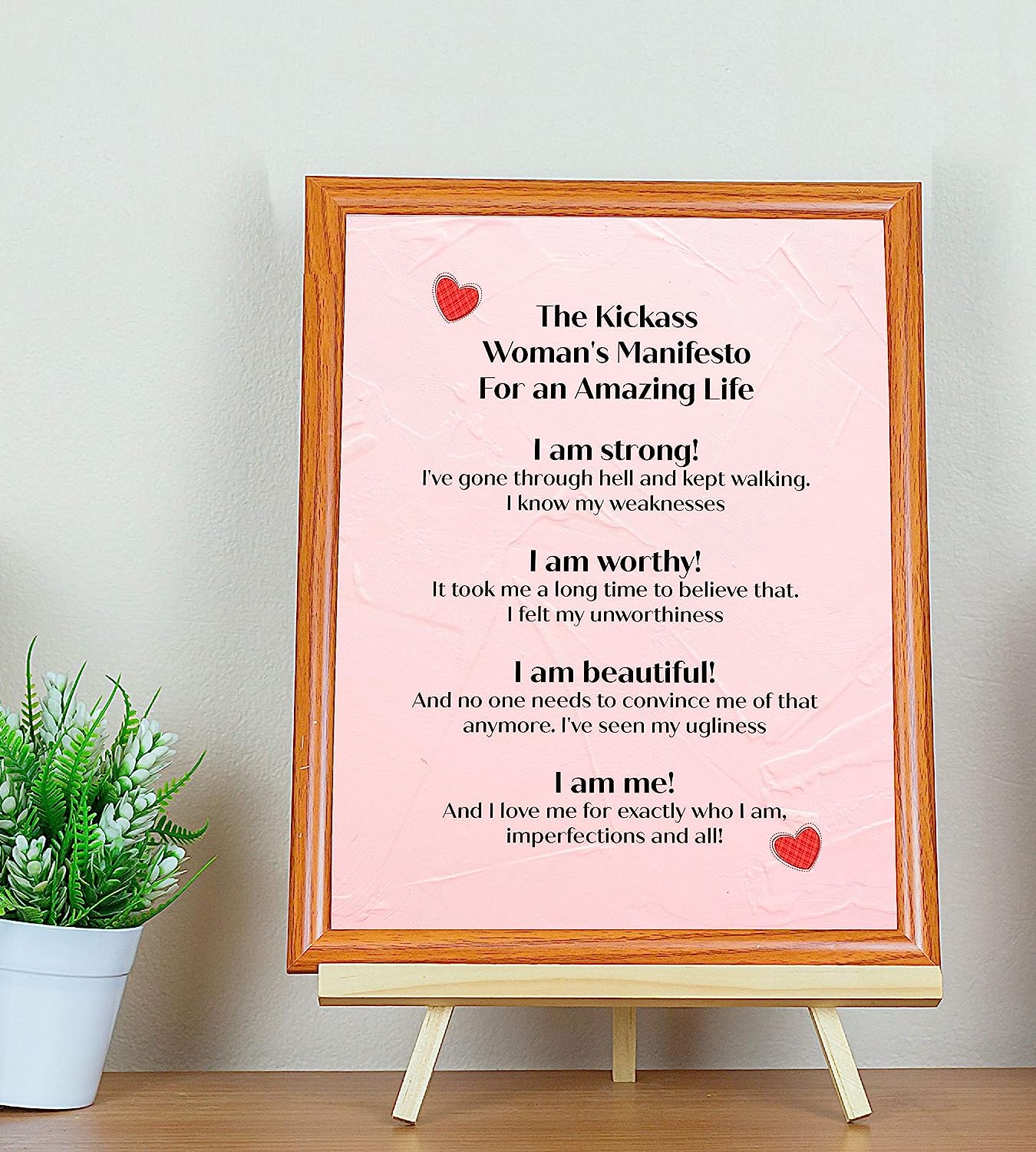 Kickass Woman's Manifesto for an Amazing Life -Inspirational Quotes Wall Art-8 x 10"-Fierce Motivational Wall Print-Ready to Frame. Great Home-Office-Studio-Dorm Decor. Perfect Gift of Motivation!