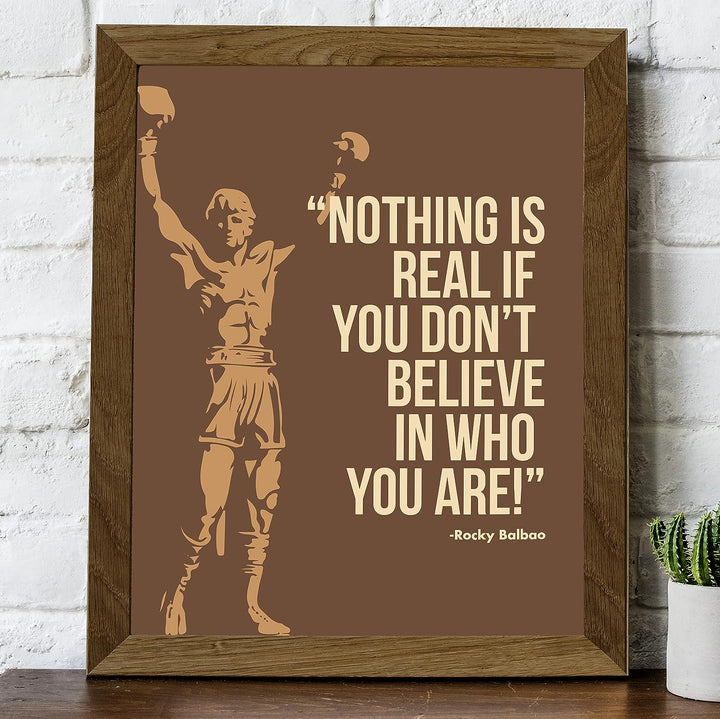 Rocky Balboa Quotes Wall Art-"Nothing Is Real-If Don&