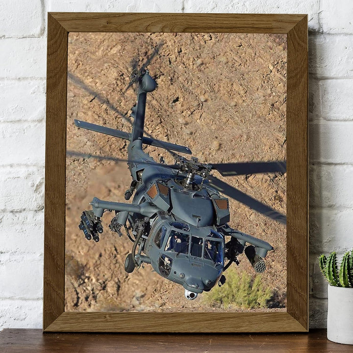 HH-60 Pave Hawk Military Helicopter - 8 x 10" US Air Force Wall Decor Print -Ready To Frame. Perfect Decor for Home-Office-Military-Man Cave-Garage. Great Gift for Active Duty &amp; Veterans