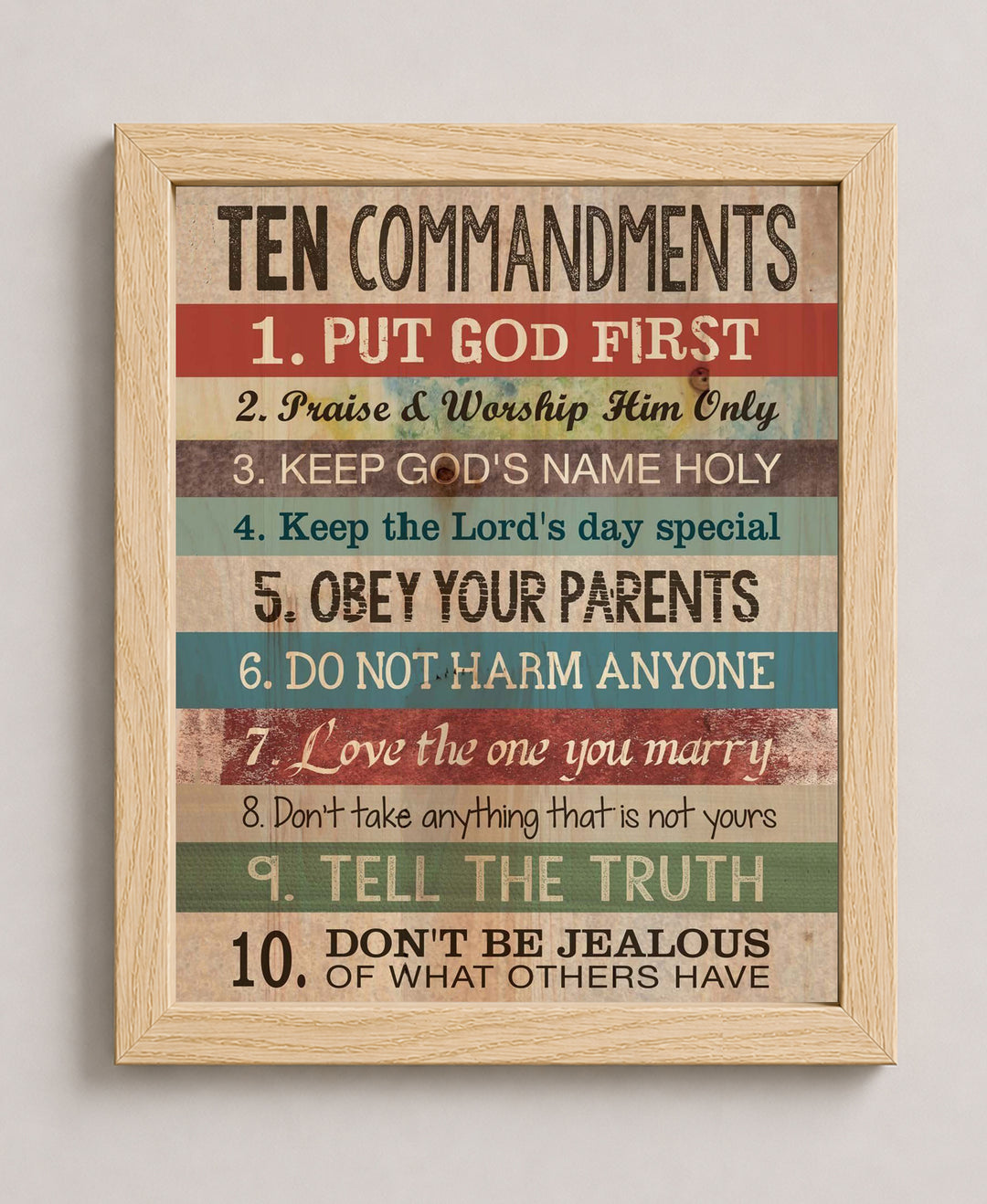 Christian Bible Poster for Kids Verse Wall Art