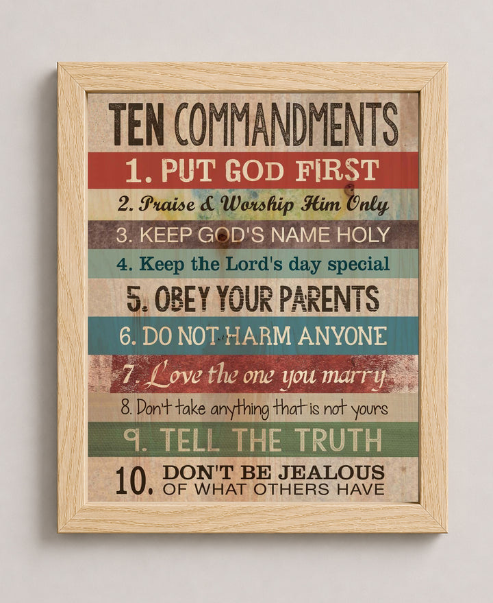 Christian Bible Poster for Kids Verse Wall Art