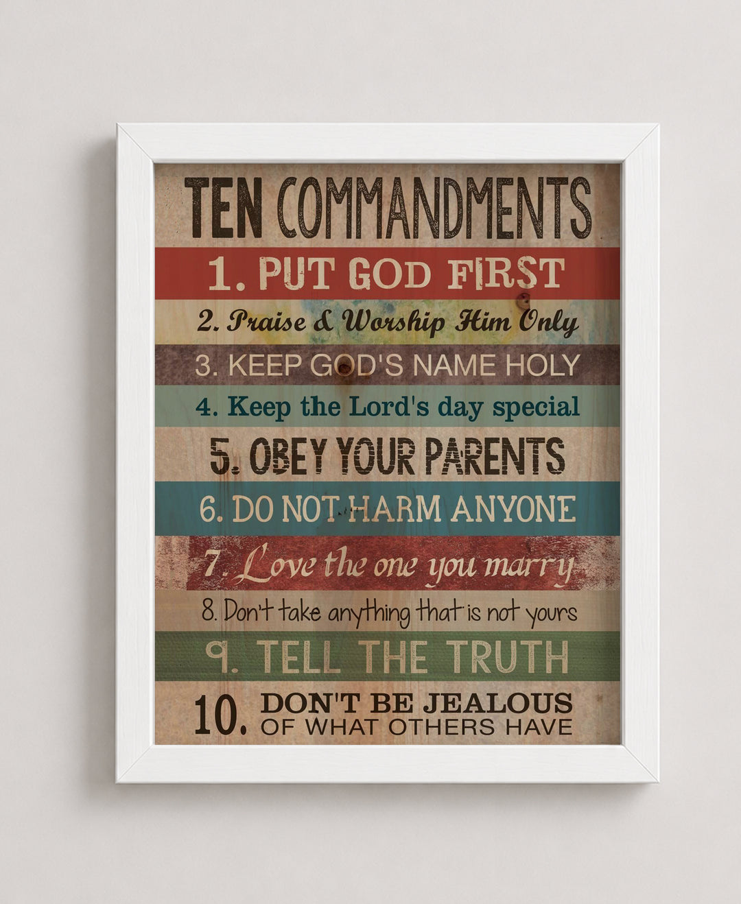 Christian Bible Poster for Kids Verse Wall Art