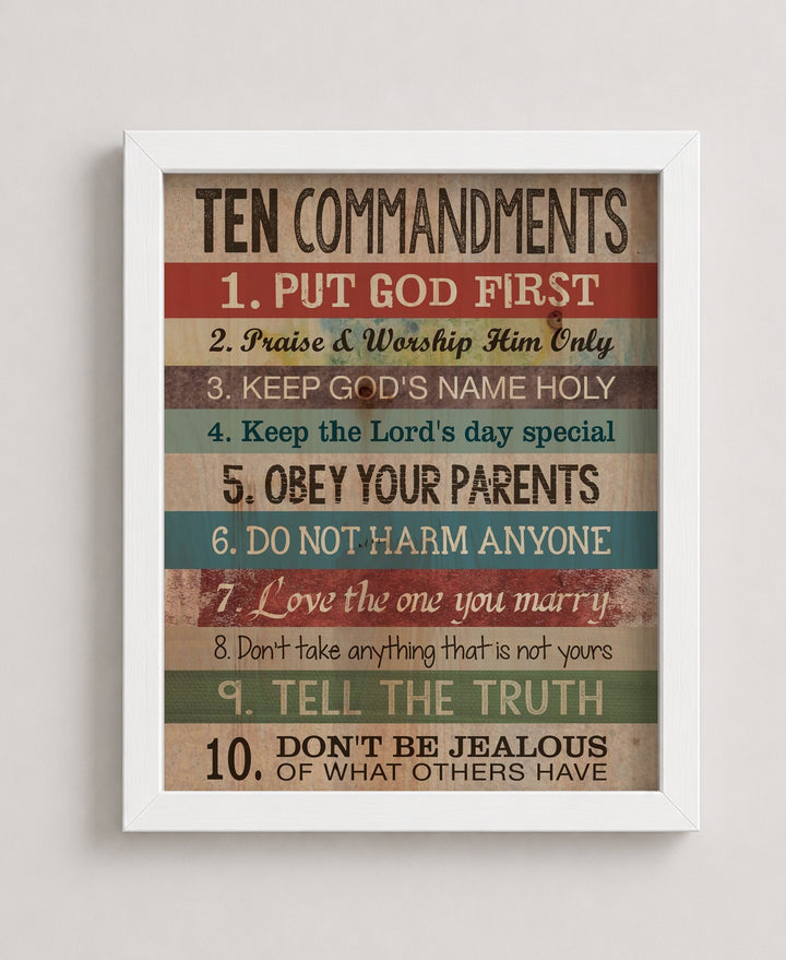 Christian Bible Poster for Kids Verse Wall Art
