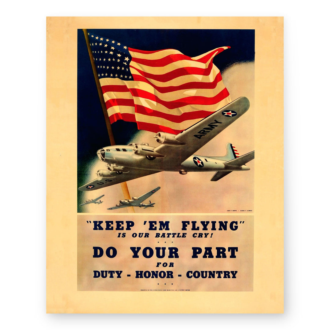 Keep Em Flying Air Force Inspirational Wall Art