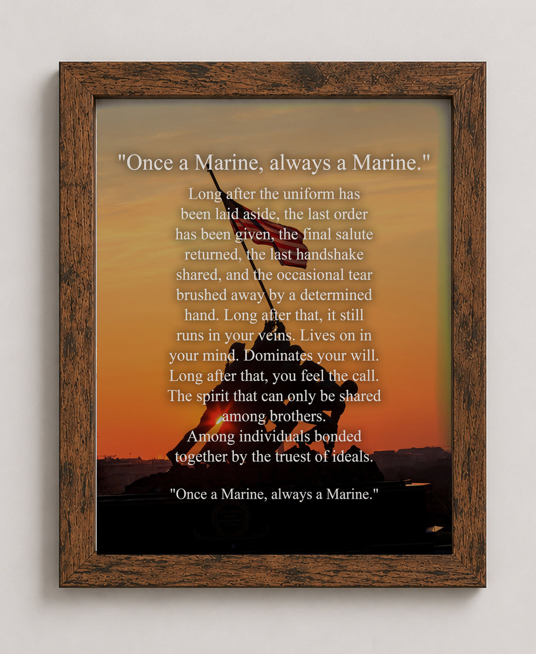 Once a Marine, Always a Marine Military Wall Art