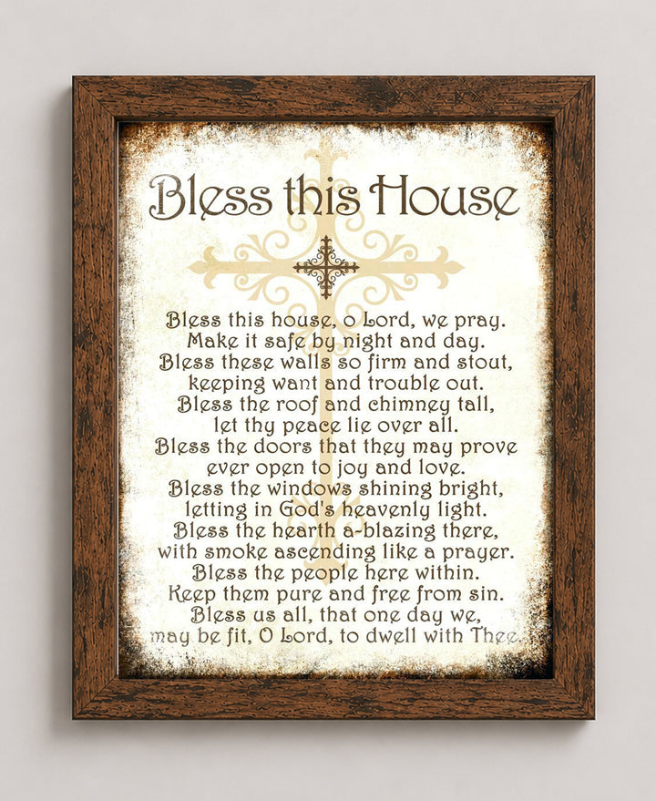 Bless This House Spiritual Inspirational Wall Art