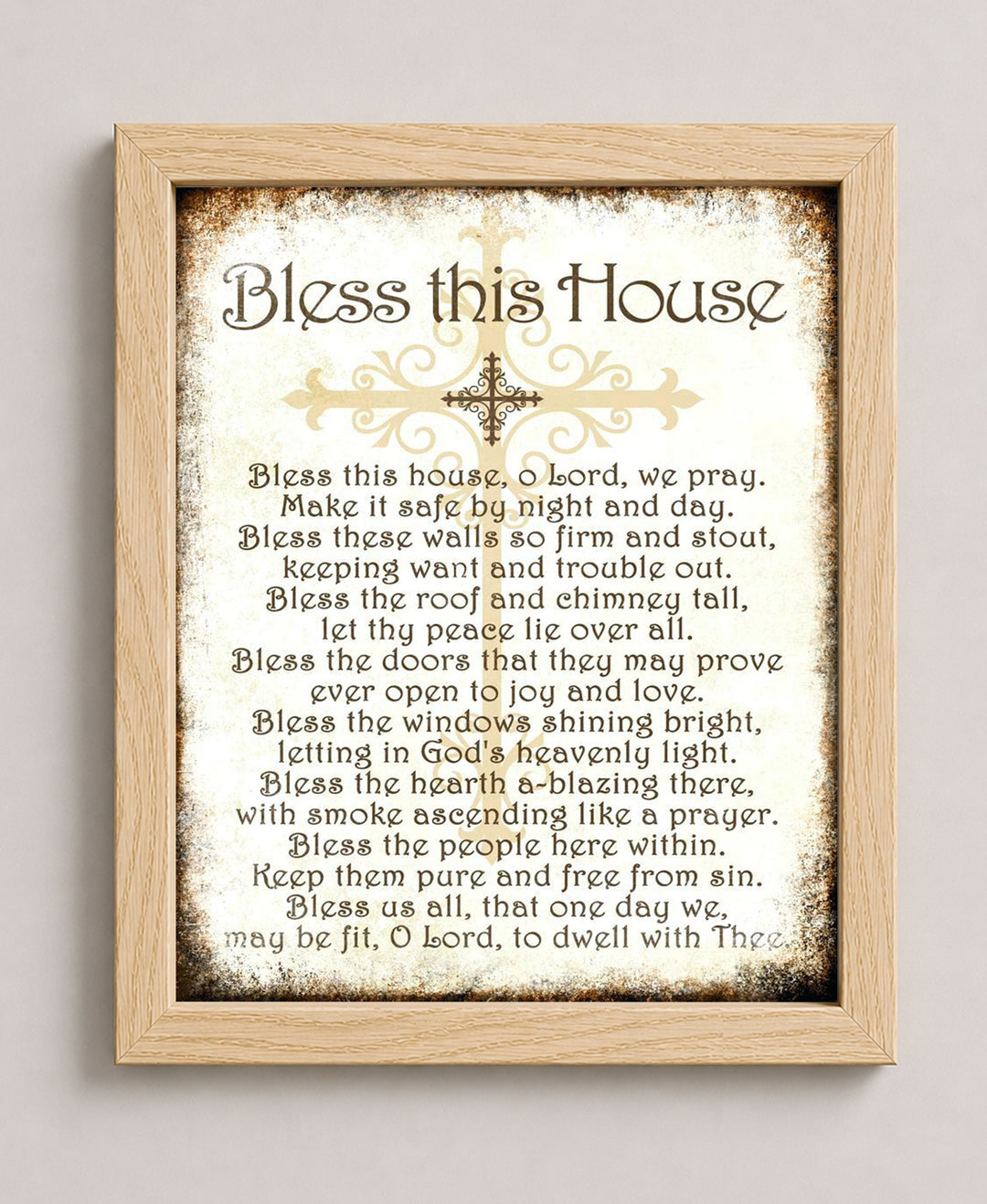 Bless This House Spiritual Inspirational Wall Art
