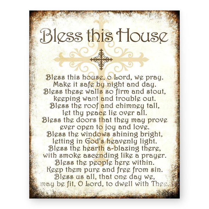 Bless This House Spiritual Inspirational Wall Art
