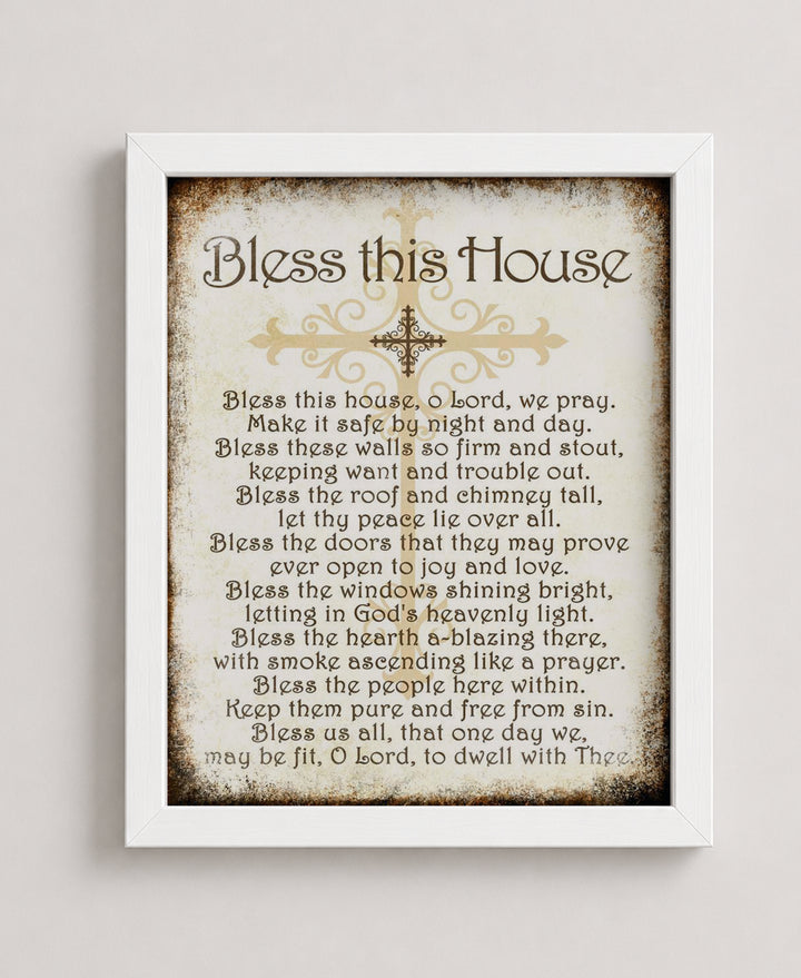 Bless This House Spiritual Inspirational Wall Art