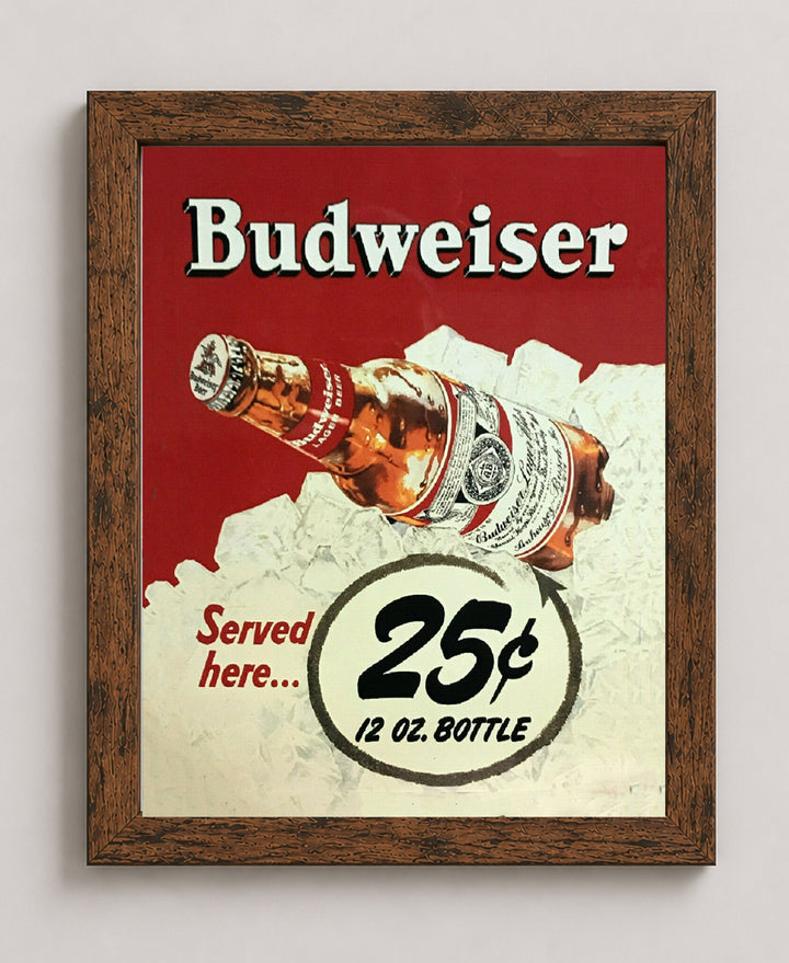 Beer Served Here Vintage Bar Family Inspirational Wall Art