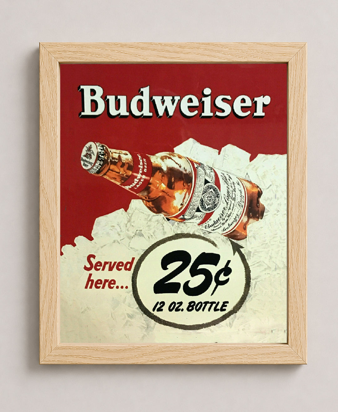 Beer Served Here Vintage Bar Family Inspirational Wall Art