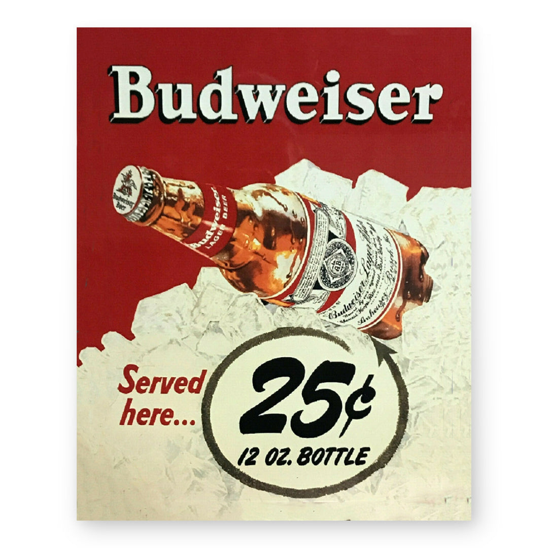 Beer Served Here Vintage Bar Family Inspirational Wall Art