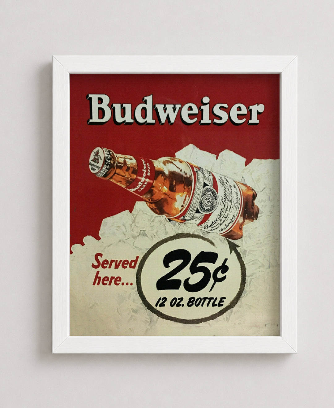 Beer Served Here Vintage Bar Family Inspirational Wall Art