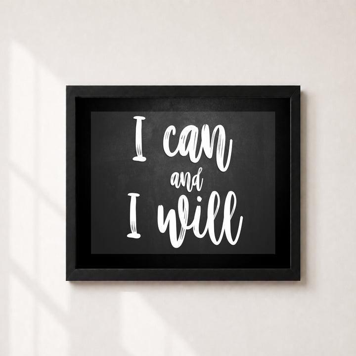I Can and I Will Inspirational Wall Art