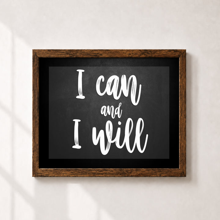 I Can and I Will Inspirational Wall Art