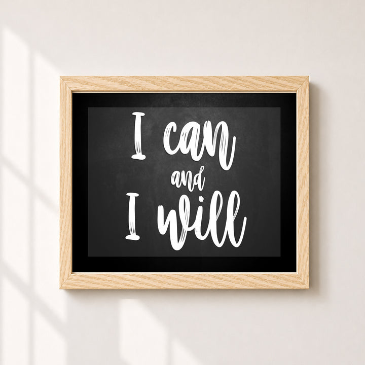 I Can and I Will Inspirational Wall Art