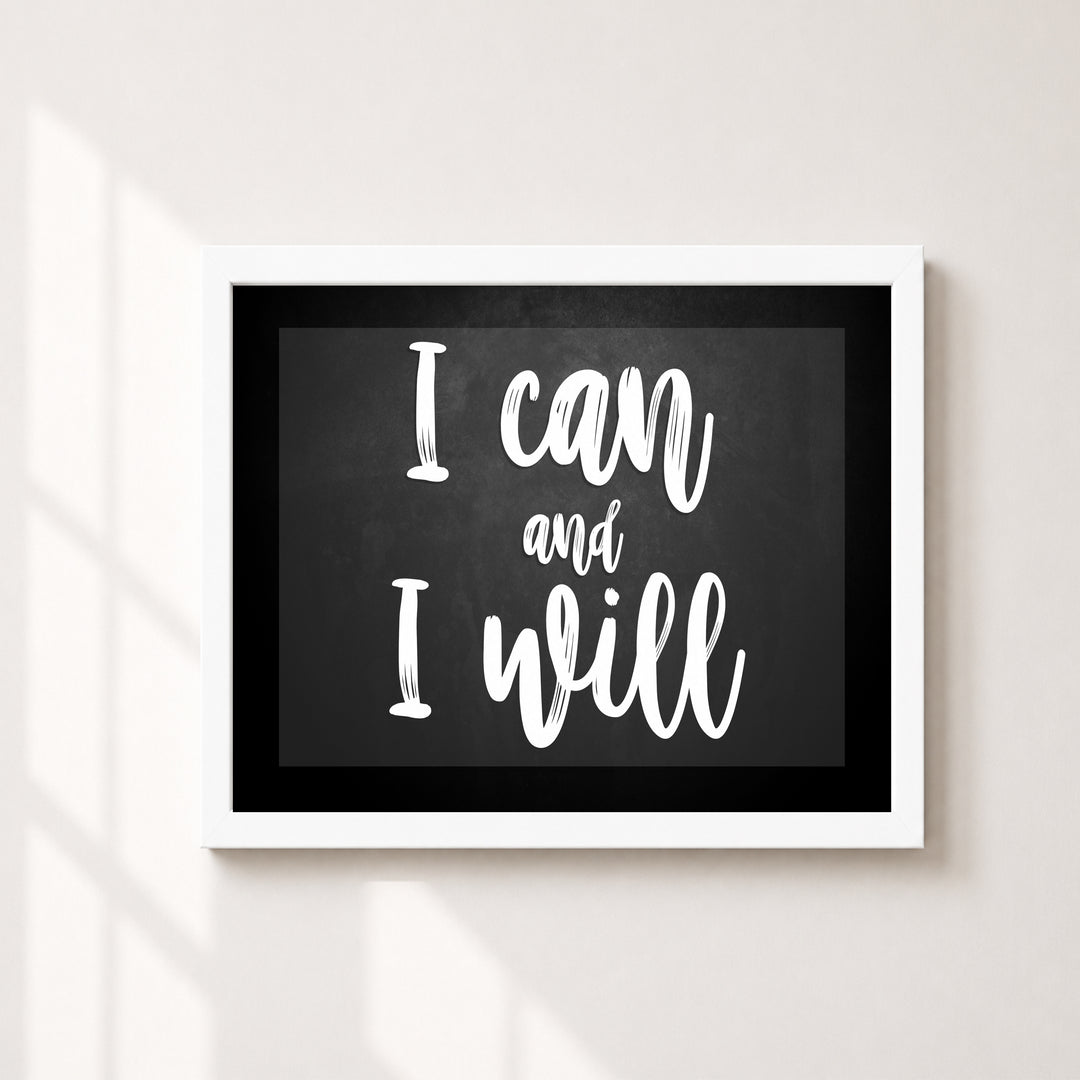 I Can and I Will Inspirational Wall Art