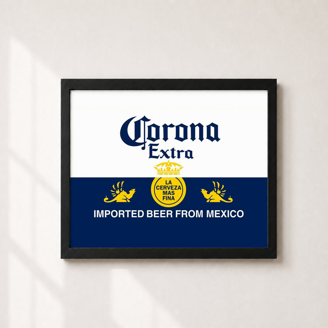 Corona Extra Beer Logo Retro Bar Wall Art