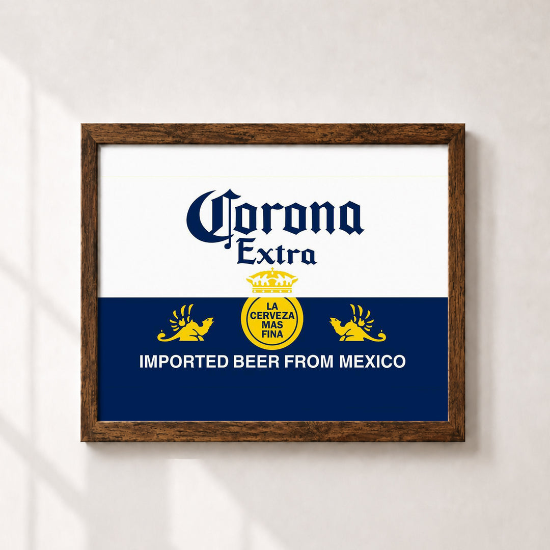 Corona Extra Beer Logo Retro Bar Wall Art