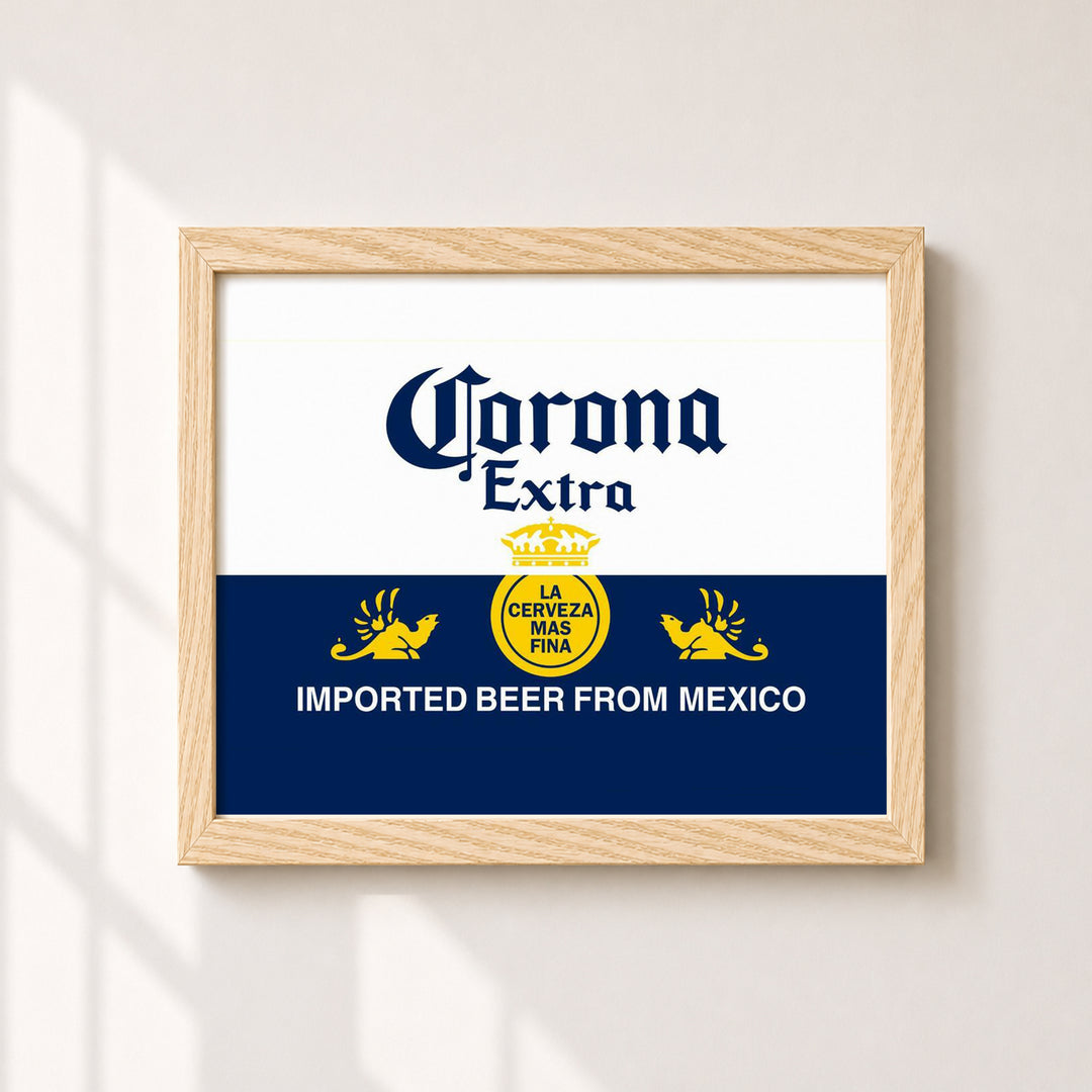 Corona Extra Beer Logo Retro Bar Wall Art