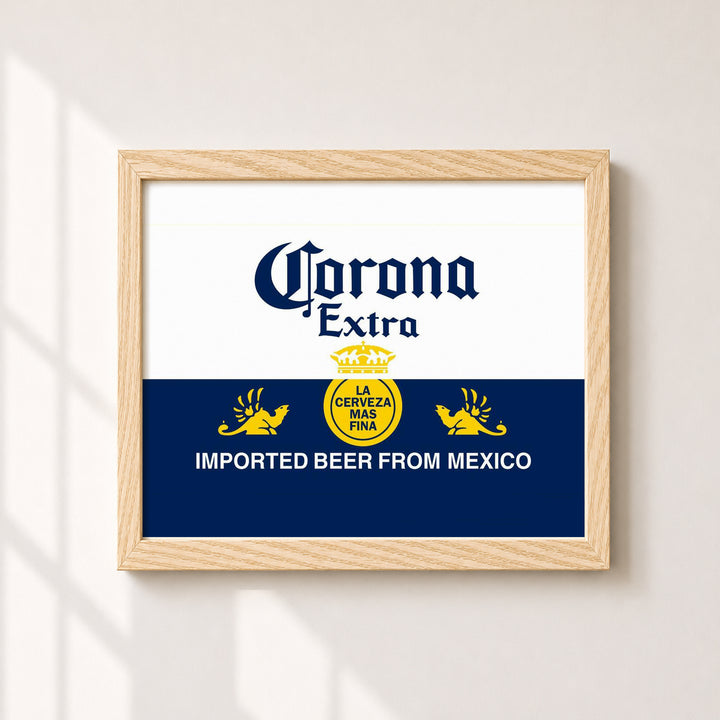 Corona Extra Beer Logo Retro Bar Wall Art