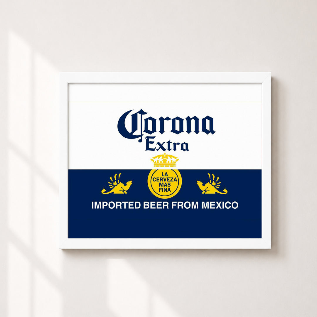 Corona Extra Beer Logo Retro Bar Wall Art