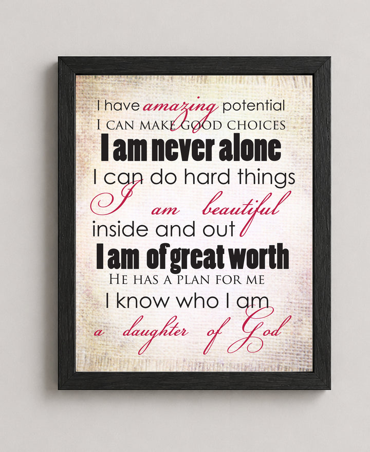 Daughter of God Christian Wall Art