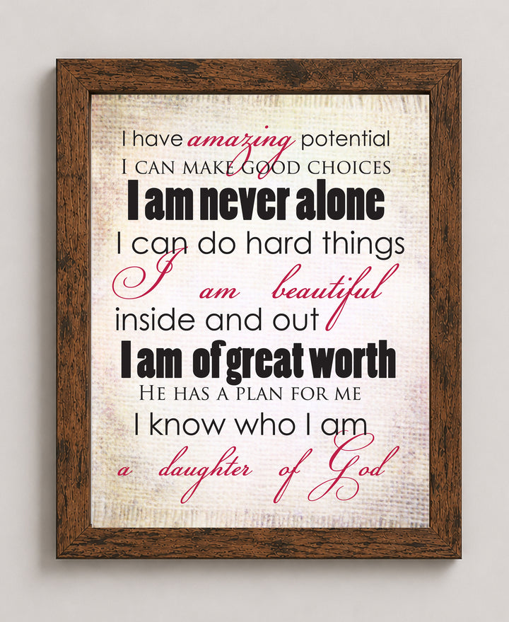 Daughter of God Christian Wall Art