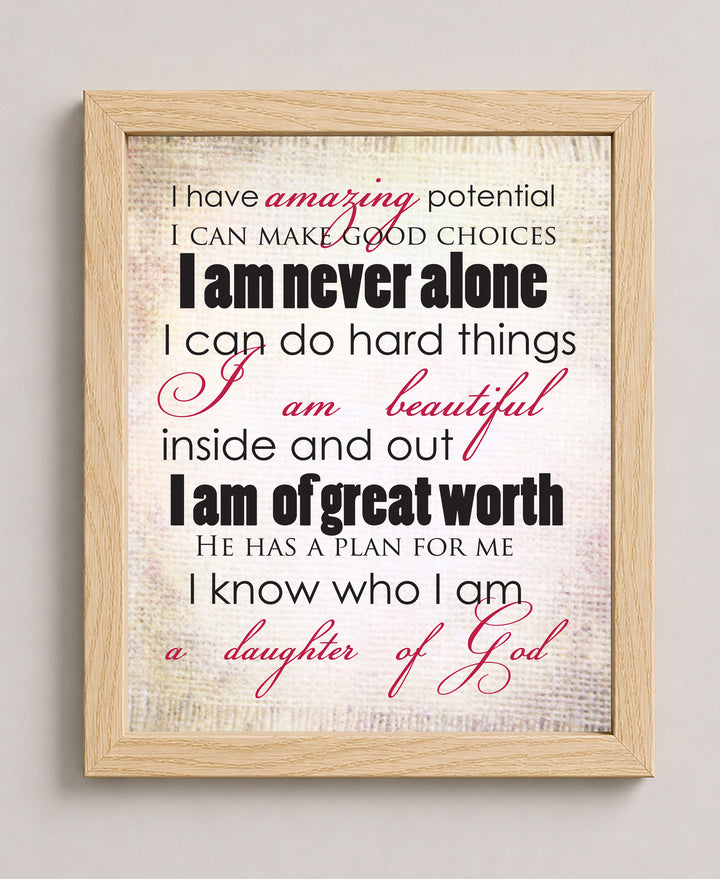 Daughter of God Christian Wall Art