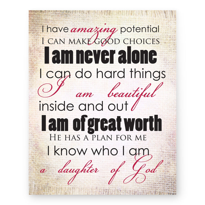 Daughter of God Christian Wall Art