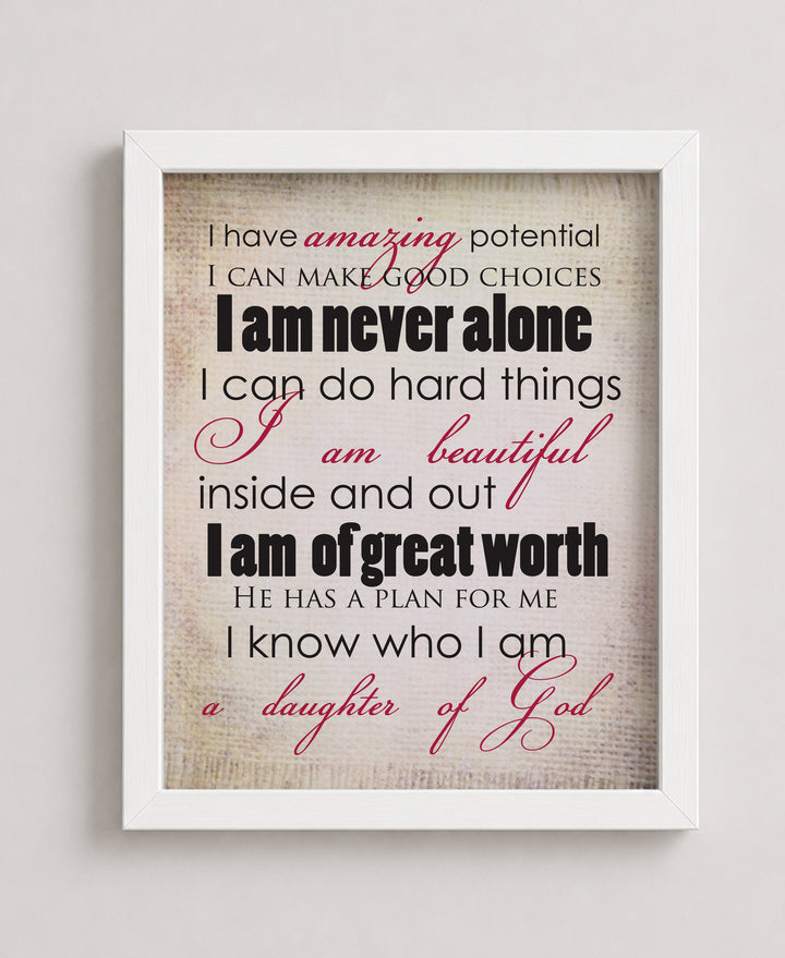 Daughter of God Christian Wall Art