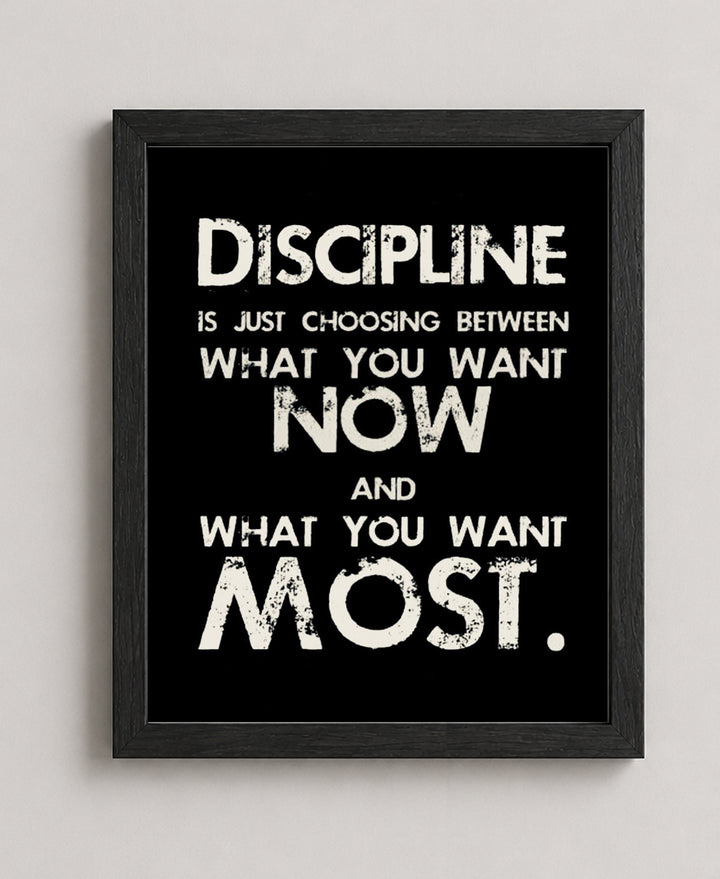 Discipline Inspirational Wall Art