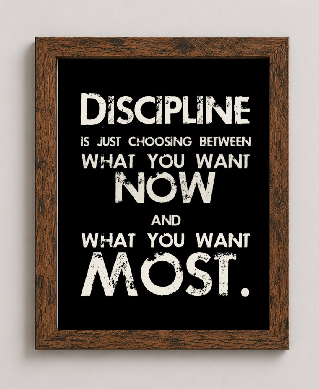 Discipline Inspirational Wall Art