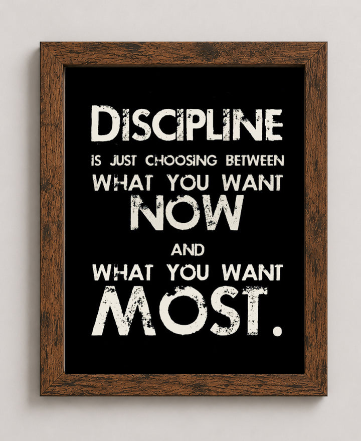 Discipline Inspirational Wall Art