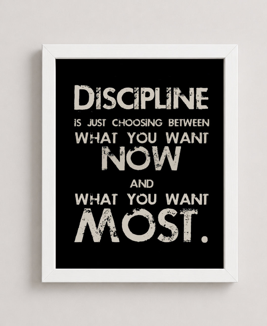 Discipline Inspirational Wall Art