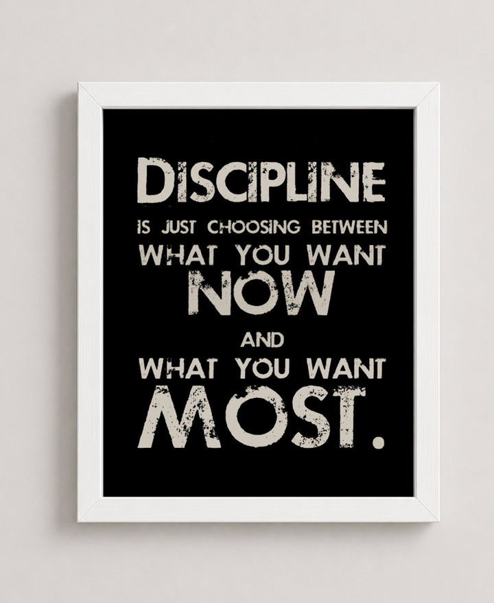 Discipline Inspirational Wall Art