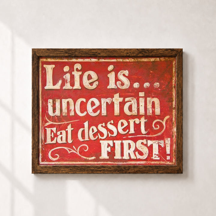 Life Is Uncertain Funny Wall Art