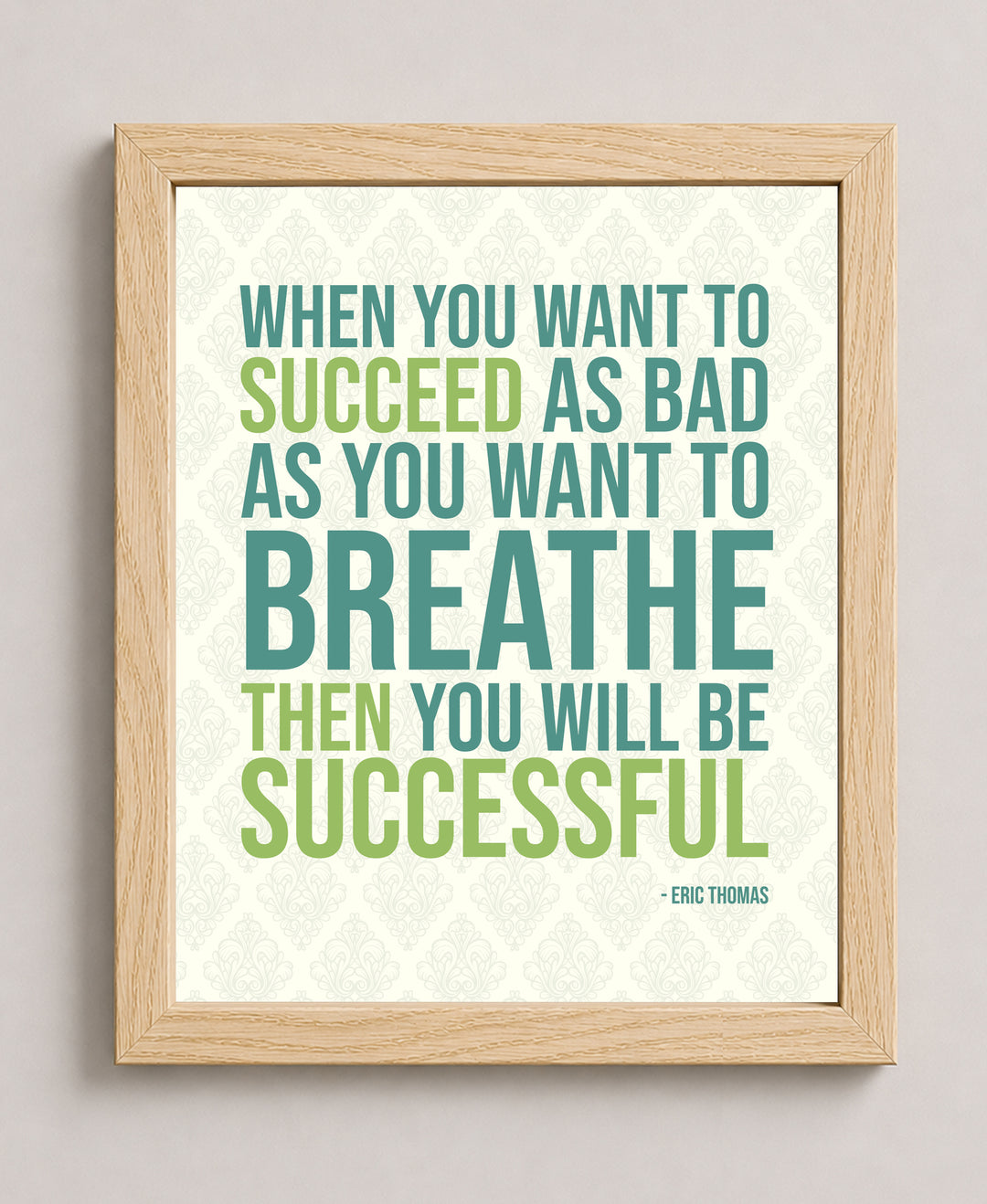 Breathing For Success Inspirational Wall Art