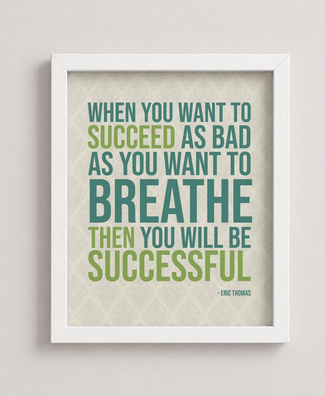 Breathing For Success Inspirational Wall Art