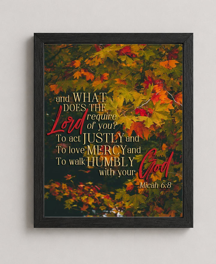 Micah 6 8 Bible Verse Verse Wall Art