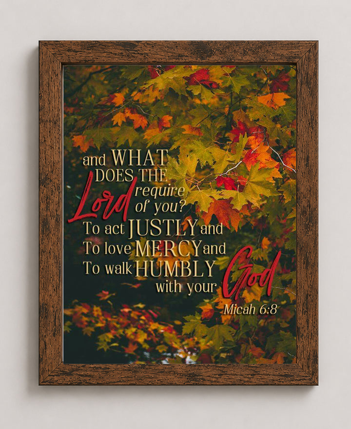 Micah 6 8 Bible Verse Verse Wall Art